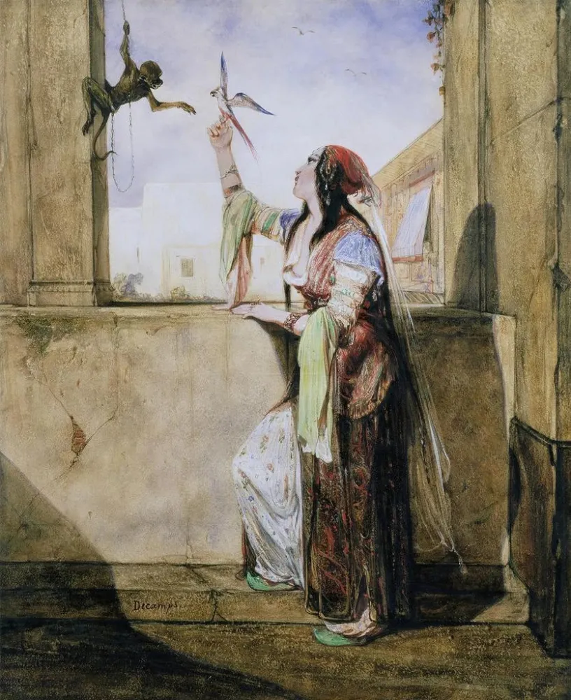 Gemälde Eine Odaliske - Alexandre-Gabriel Decamps | Kunstdruck