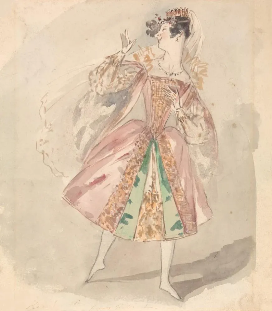 Gemälde Eine Tänzerin - Alfred Edward Chalon | Kunstdruck