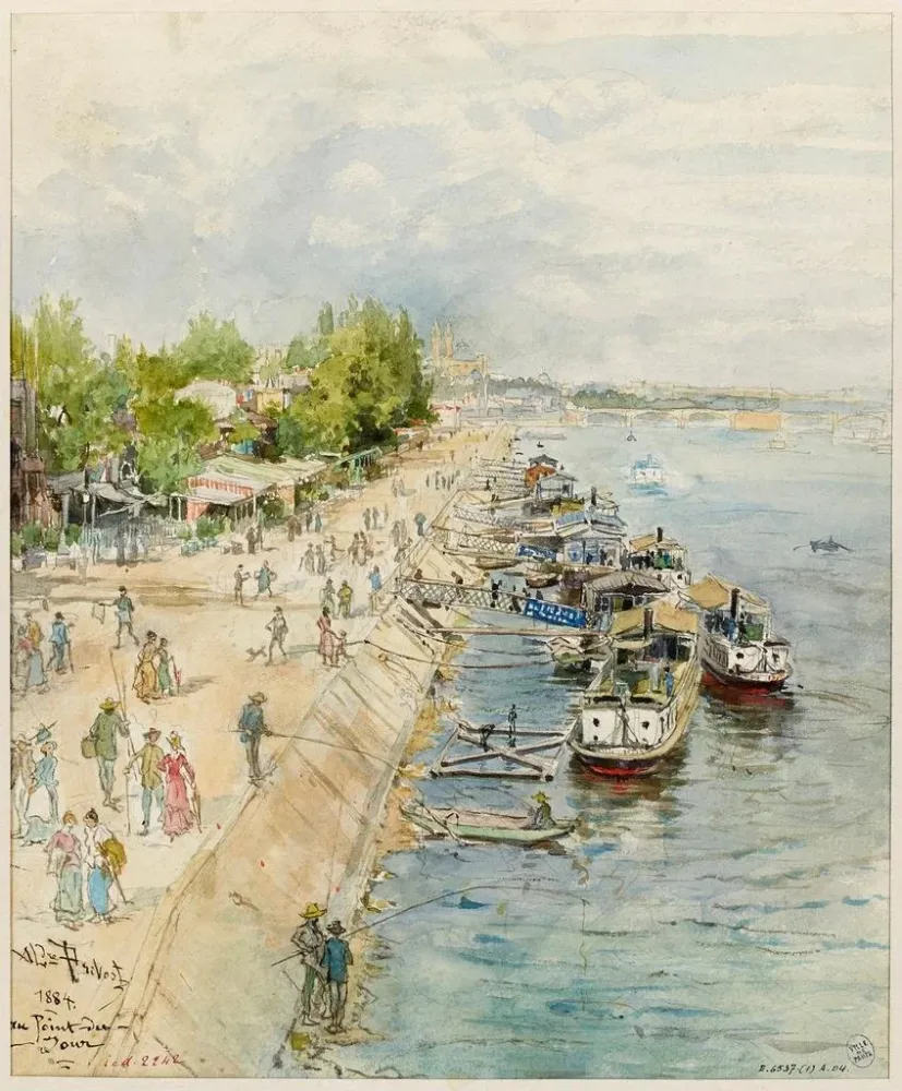 Gemälde Embarcadère am Point du Jour - Alexandre Prévost | Kunstdruck