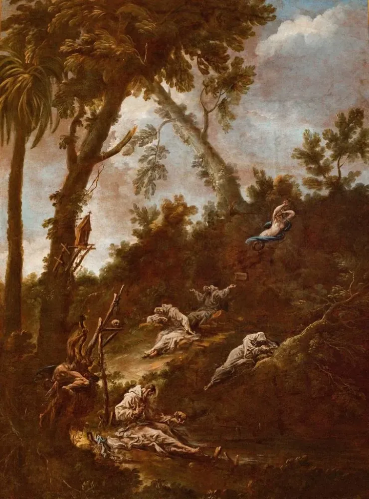 Gemälde Ermites Anachorètes - Alessandro Magnasco | Kunstdruck
