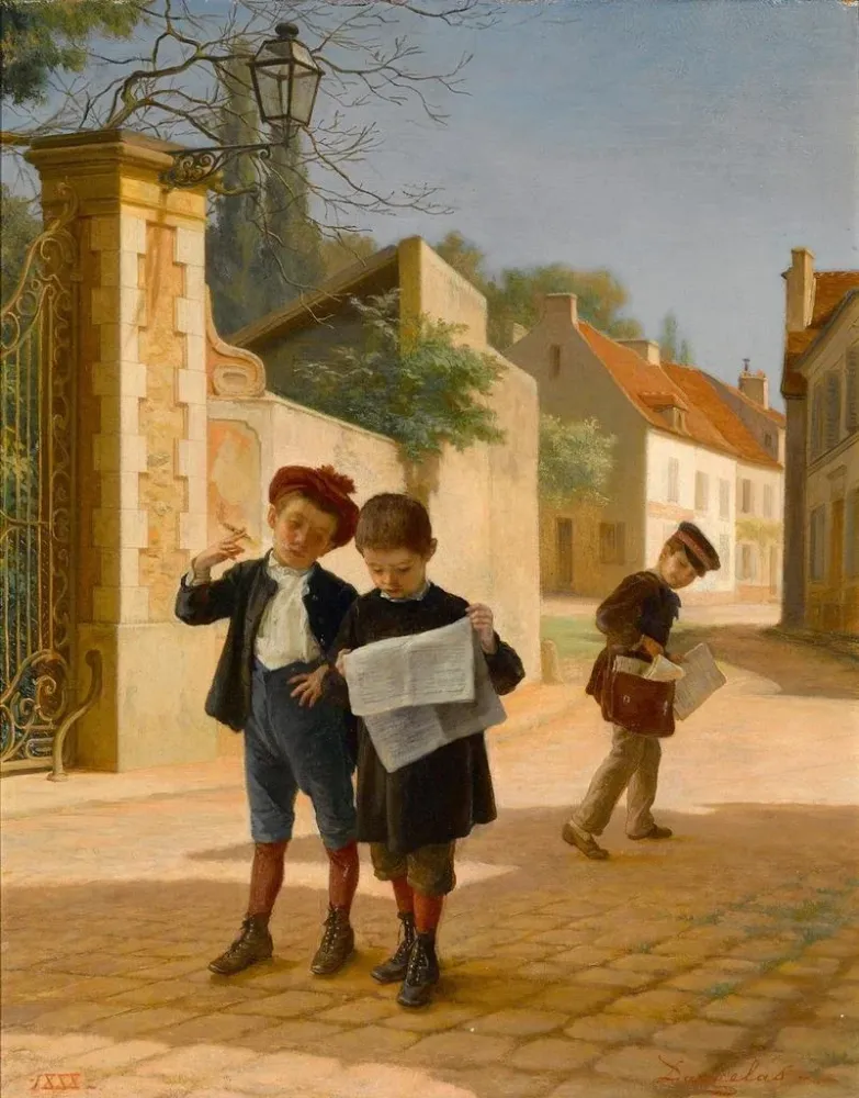 Gemälde Farces d'écoliers - André Henri Dargelas | Kunstdruck