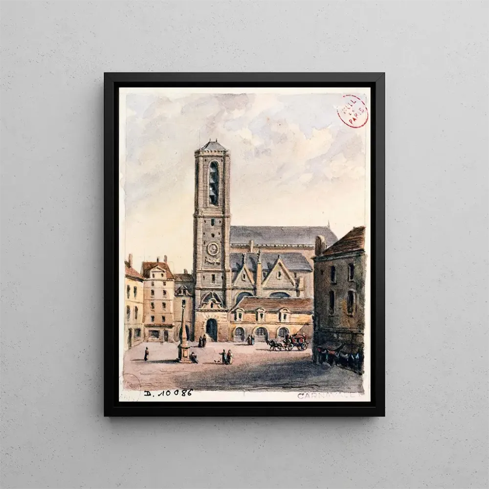 Gemälde Fassade der Kirche - Auguste Sébastien Bénard | Kunstdruck