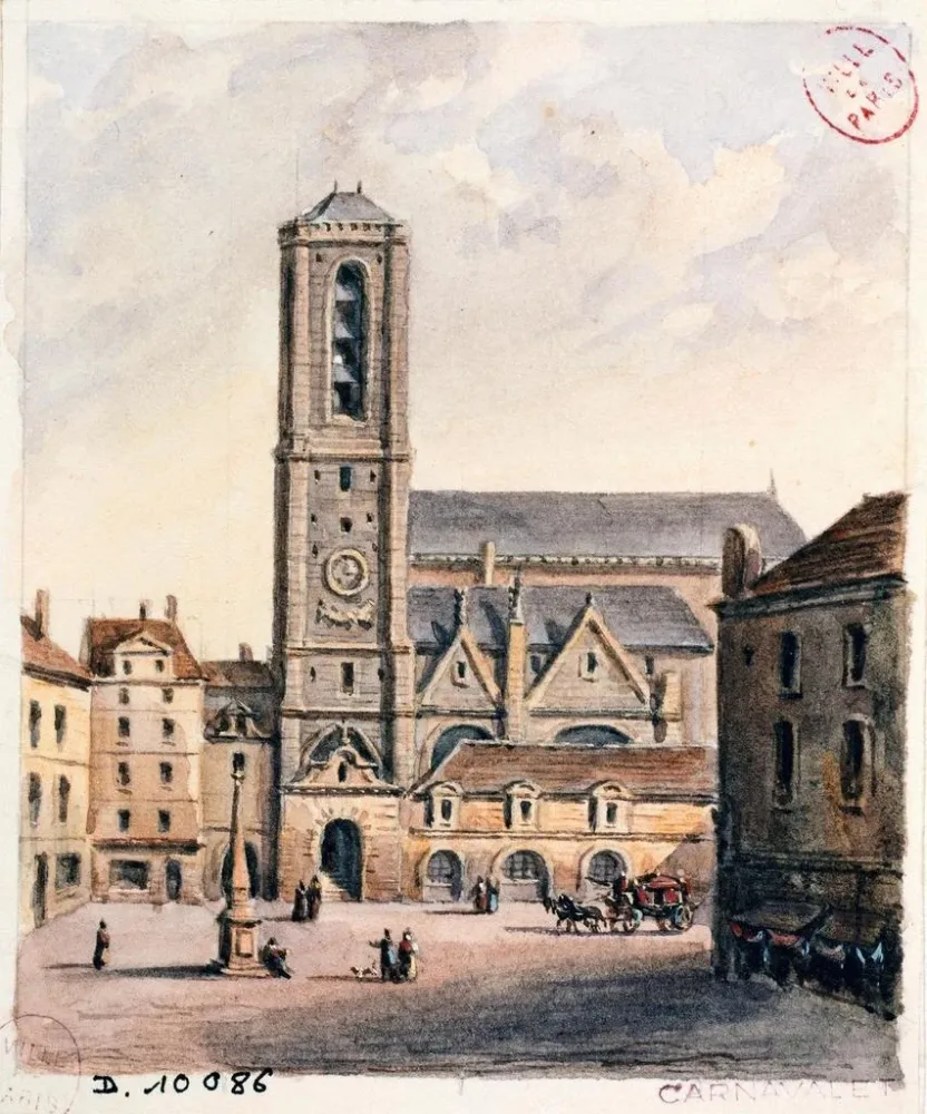 Gemälde Fassade der Kirche - Auguste Sébastien Bénard | Kunstdruck