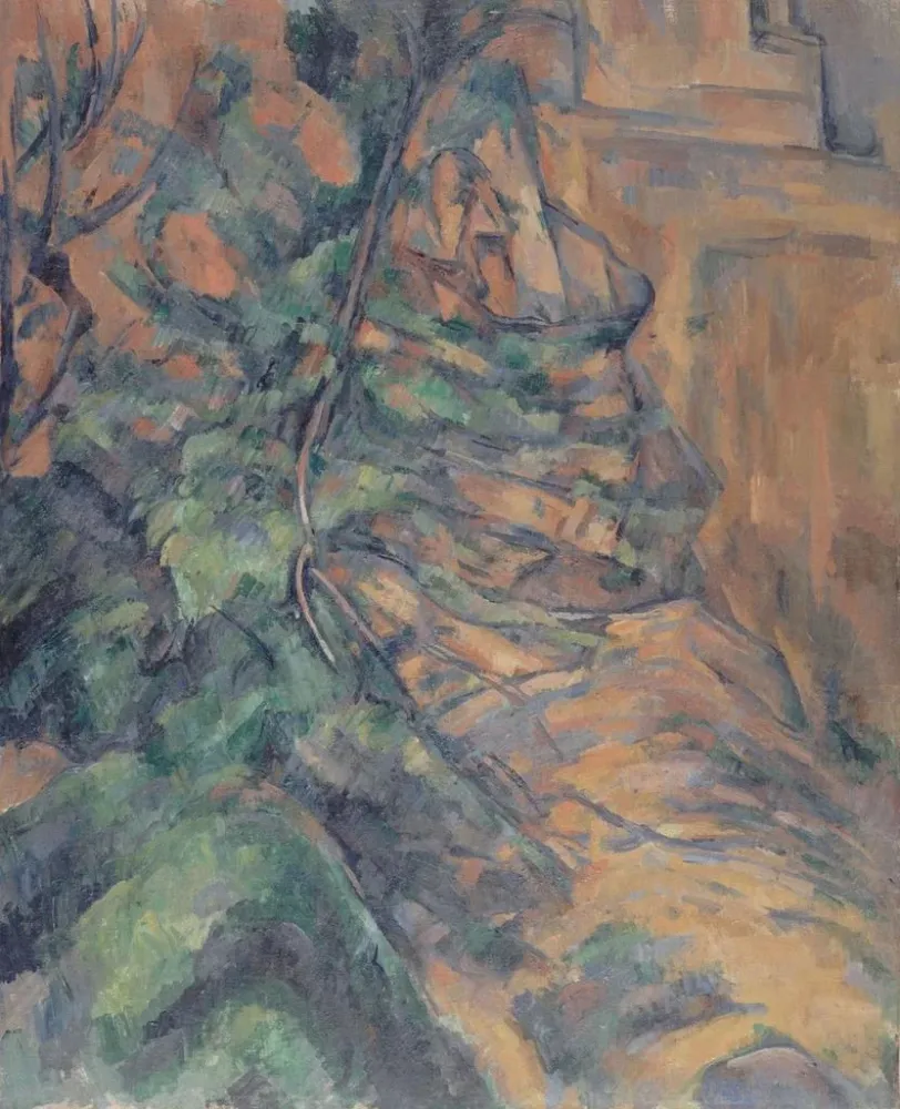 Gemälde Felsen und Zweige, Bibmus - Paul Cézanne | Kunstdruck