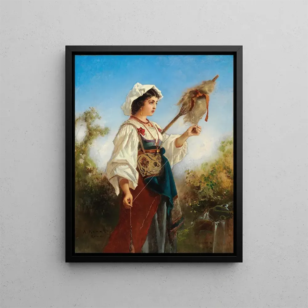 Gemälde Fileuse romaine - Anton Romako | Kunstdruck