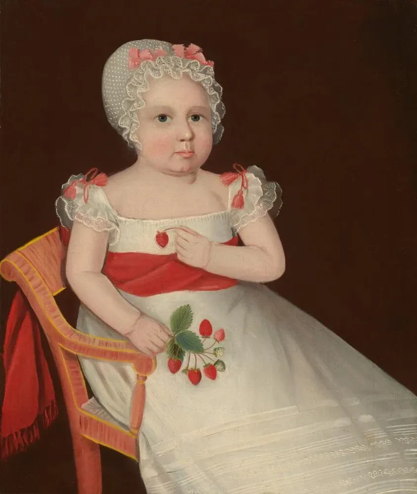 Gemälde La fille aux fraises - Ammi Phillips | Kunstdruck