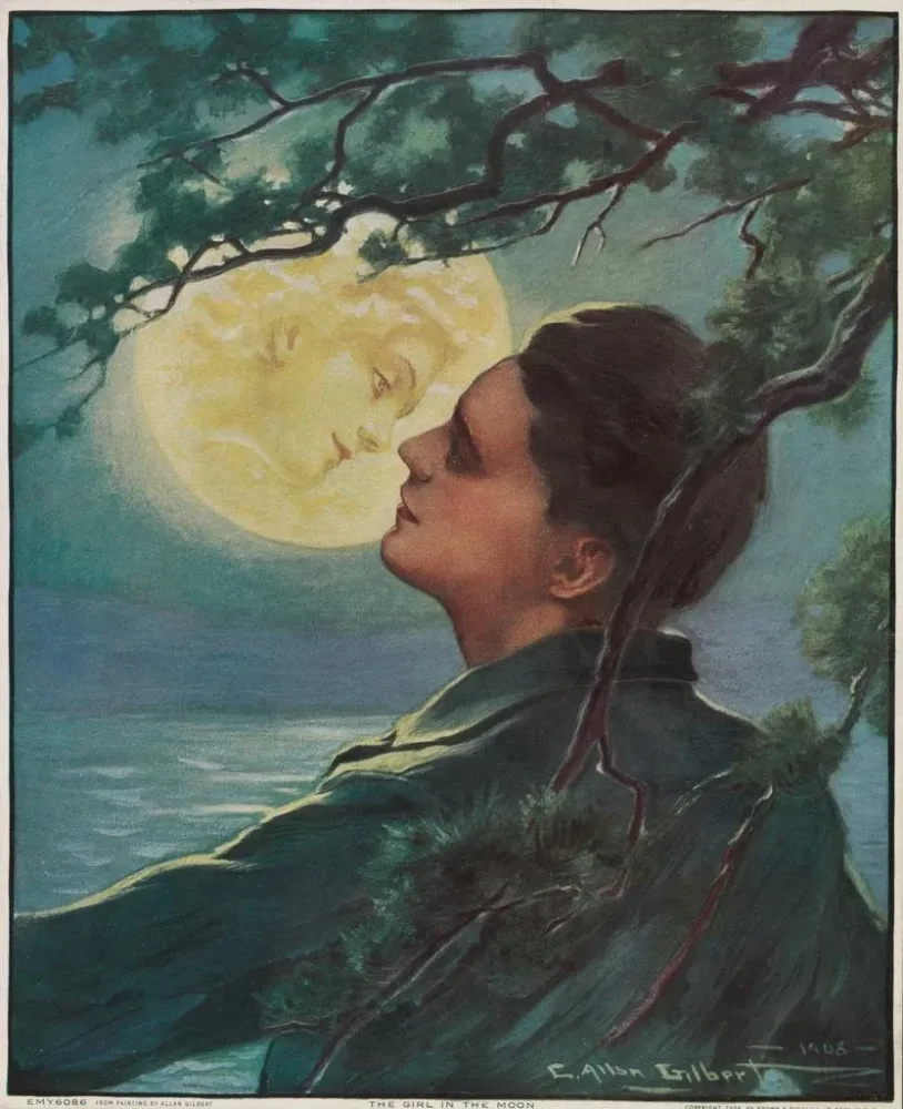 Gemälde La Fille dans la lune - Brown Bigelow | Kunstdruck