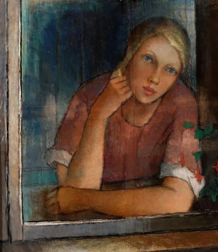 Gemälde La fille à la fenêtre - Alvar Cawén | Kunstdruck