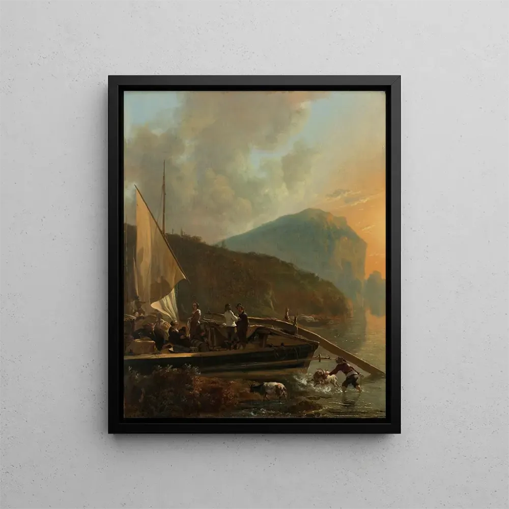 Gemälde Flusslandschaft im italienischen Stil - Adam Pynacker | Kunstdruck