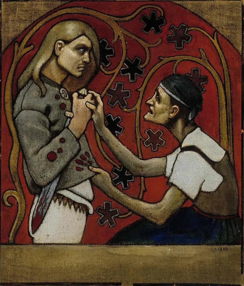 Gemälde Fratricide - Akseli Gallen-Kallela | Kunstdruck