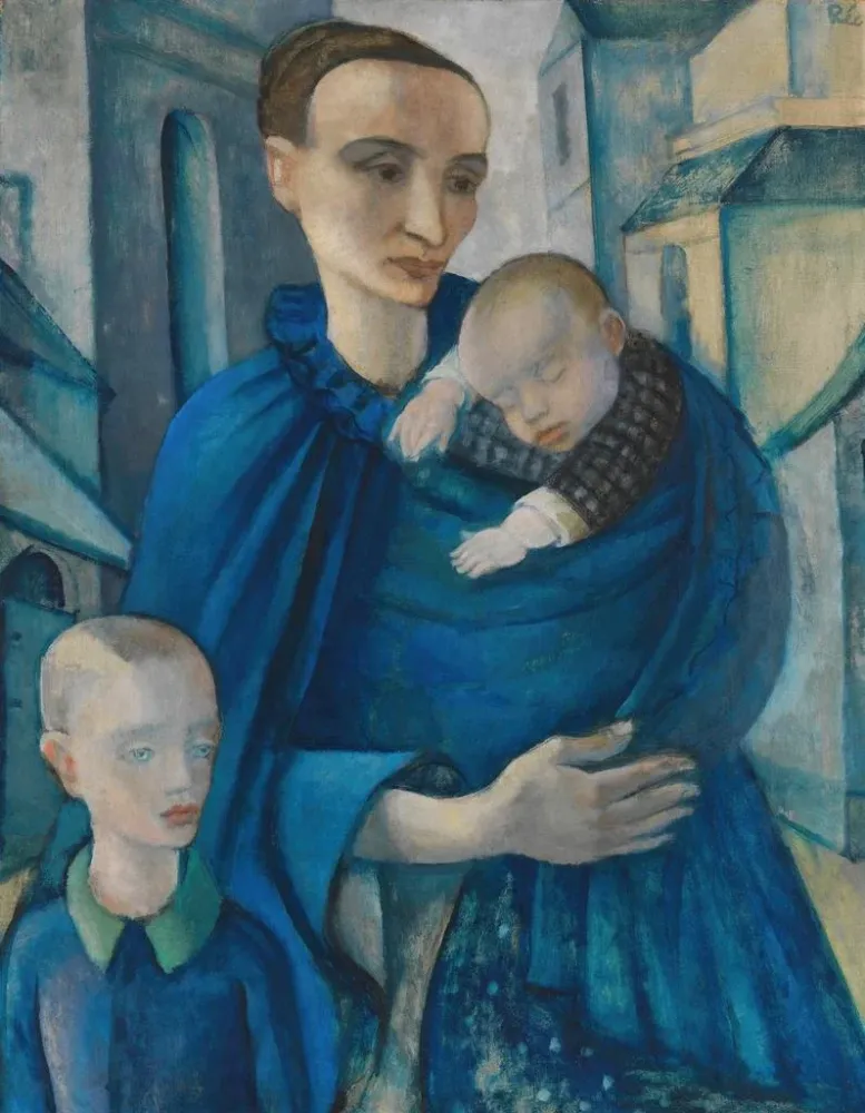 Gemälde Frau Blau - Anita Re | Kunstdruck