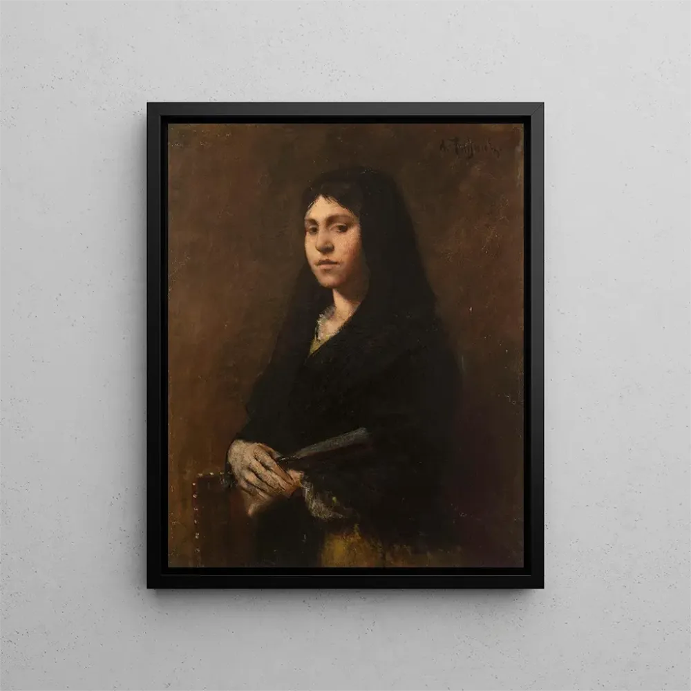 Gemälde Frau mit Fächer - Alexandre Falguire | Kunstdruck
