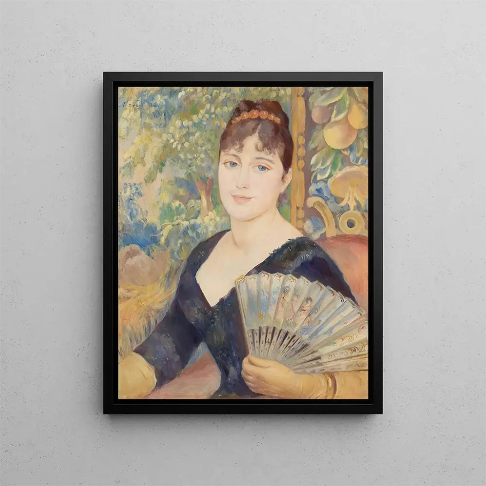 Gemälde Frau mit Fächer - Pierre - Auguste Renoir | Kunstdruck