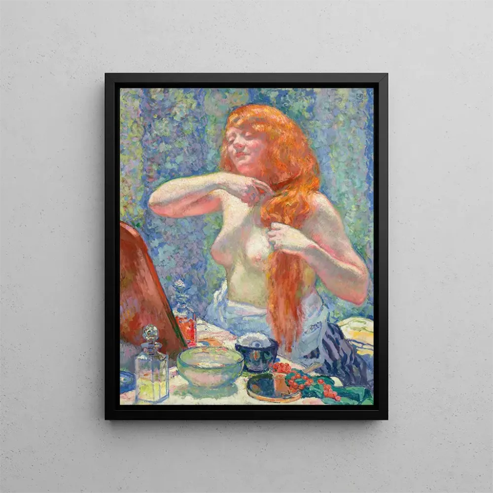 Gemälde Frau mit Frisur Die Rothaarige VIII - Théo van Rysselberghe | Kunstdruck