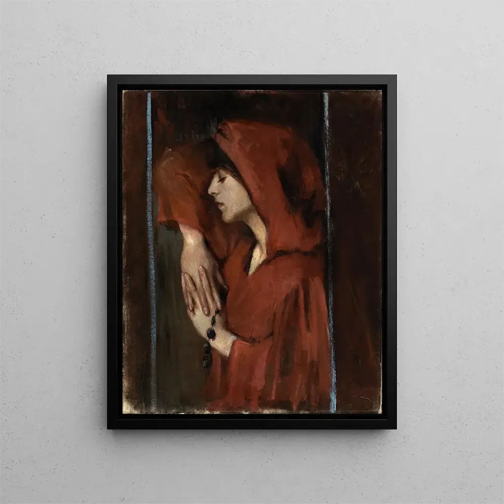Gemälde Frau mit Rotkäppchen - Alice Pike Barney | Kunstdruck