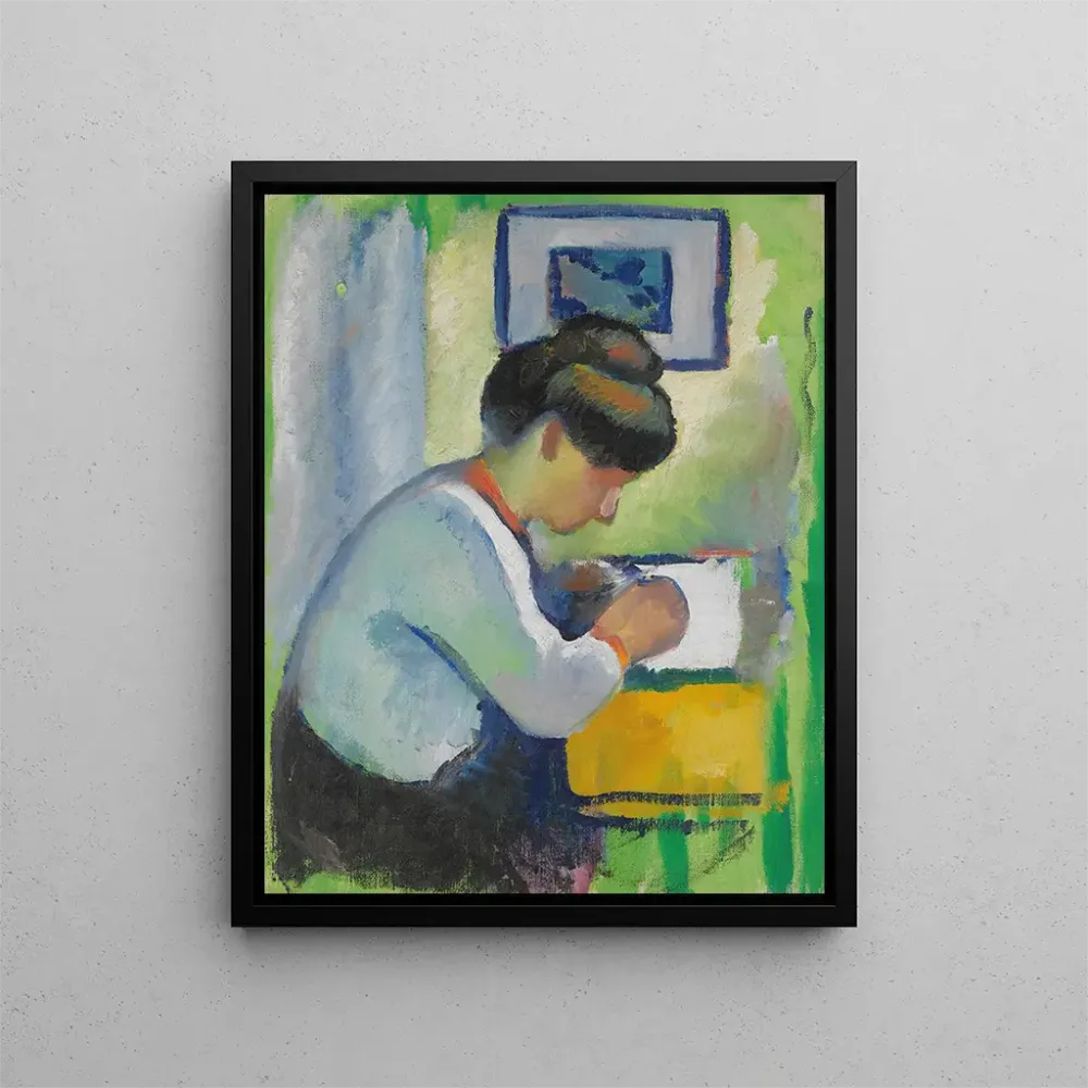 Gemälde Frau schreibend - August Macke | Kunstdruck