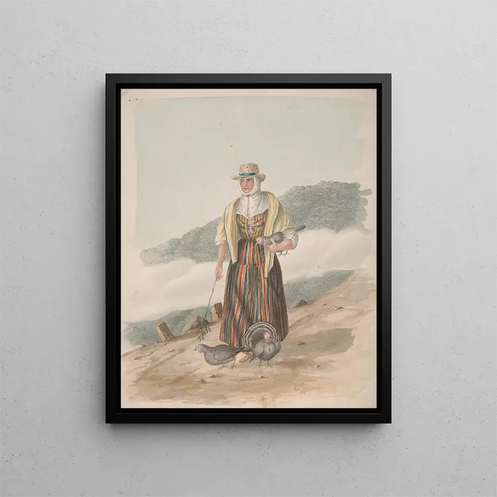 Gemälde Frau von Icod el Alto Tenerife - Alfred Diston