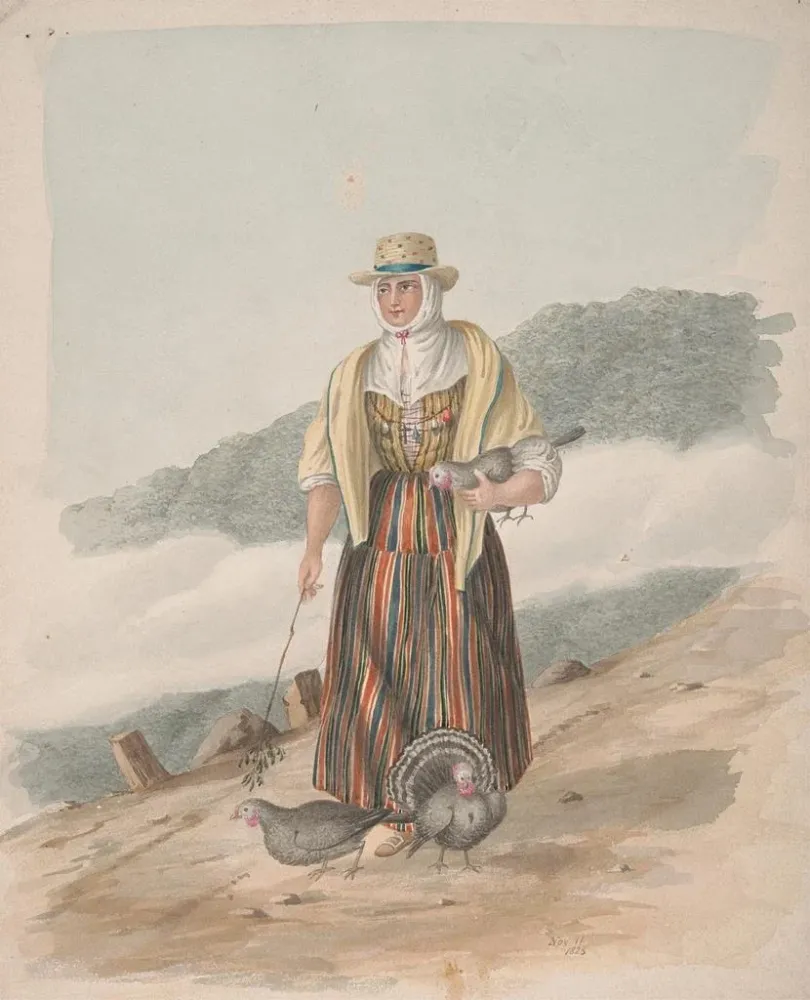 Gemälde Frau von Icod el Alto Tenerife - Alfred Diston