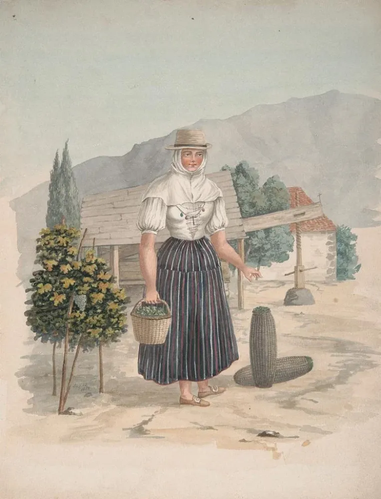 Gemälde Frau von El Miradero Tenerife - Alfred Diston | Kunstdruck