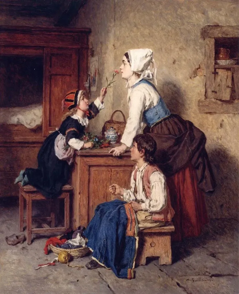 Gemälde Frisch geerntet - Alexandre-Marie Guillemin | Kunstdruck