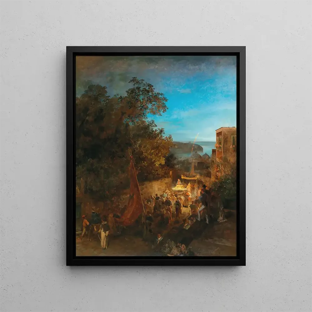 Gemälde Fête de saint Anne à Ischia, Casamicciola - Oswald Achenbach | Kunstdruck
