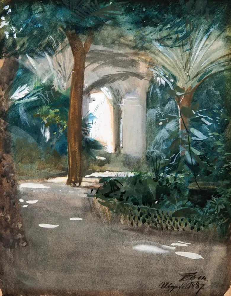 Gemälde Garten Algier - Anders Zorn | Kunstdruck
