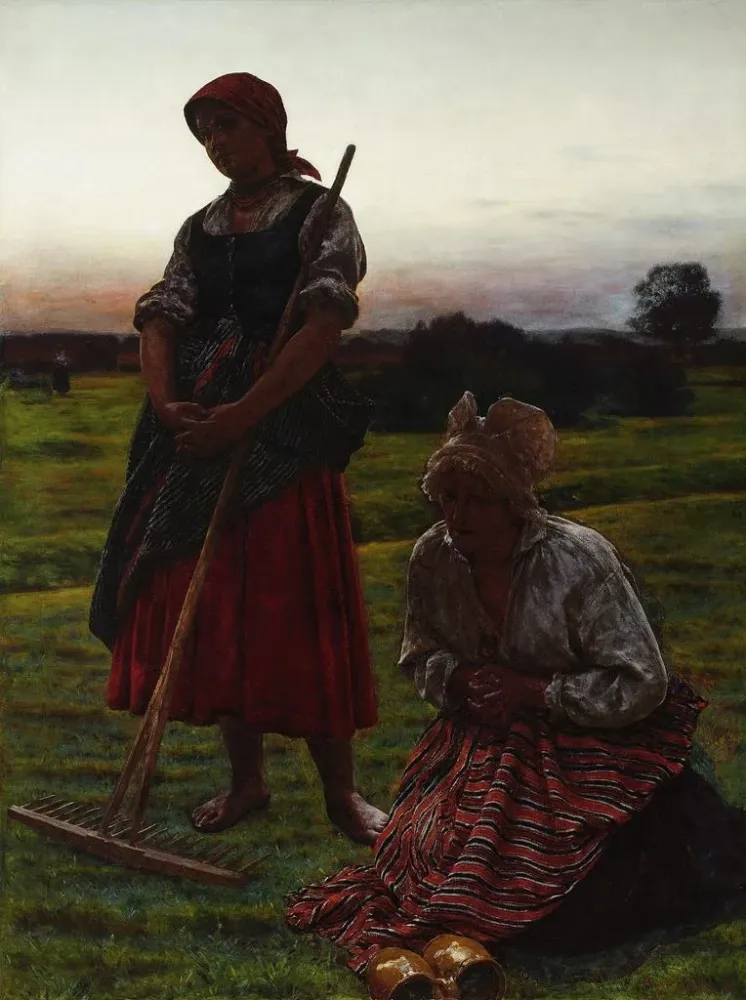 Gemälde Gebet des Angelus Domini - Aleksander Gierymski | Kunstdruck
