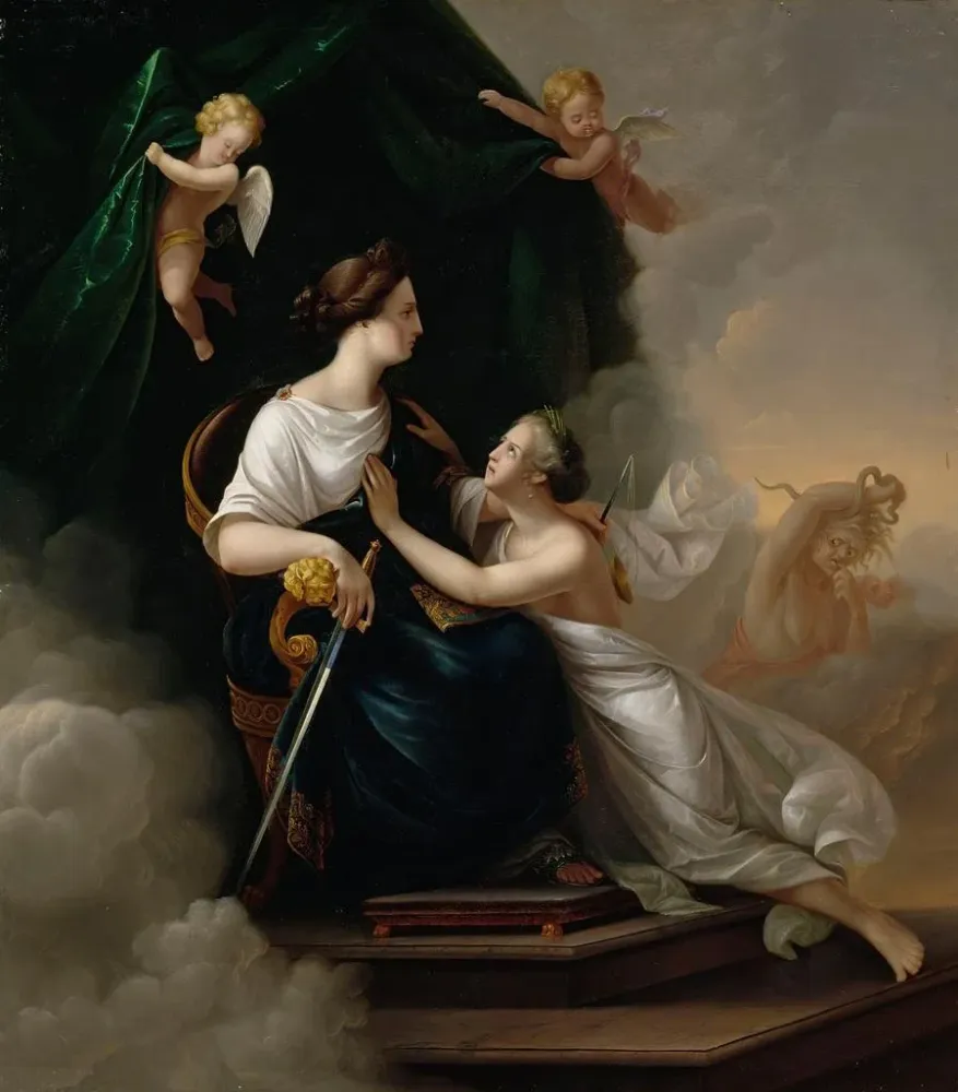 Gemälde Gerechtigkeit und Unschuld - Berndt Abraham Godenhjelm | Kunstdruck