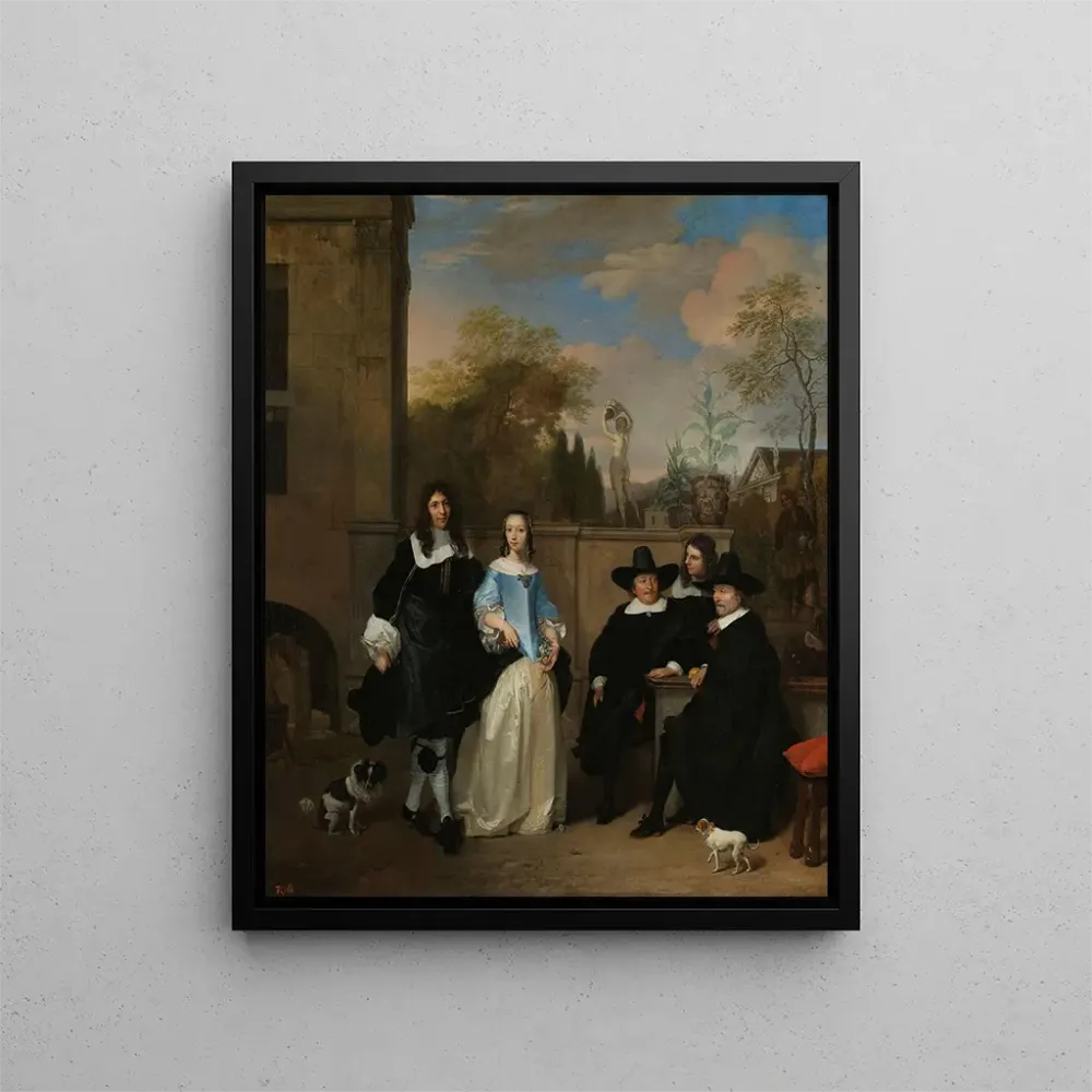 Gemälde Gesellschaft einem Garten - Barend Graat | Kunstdruck