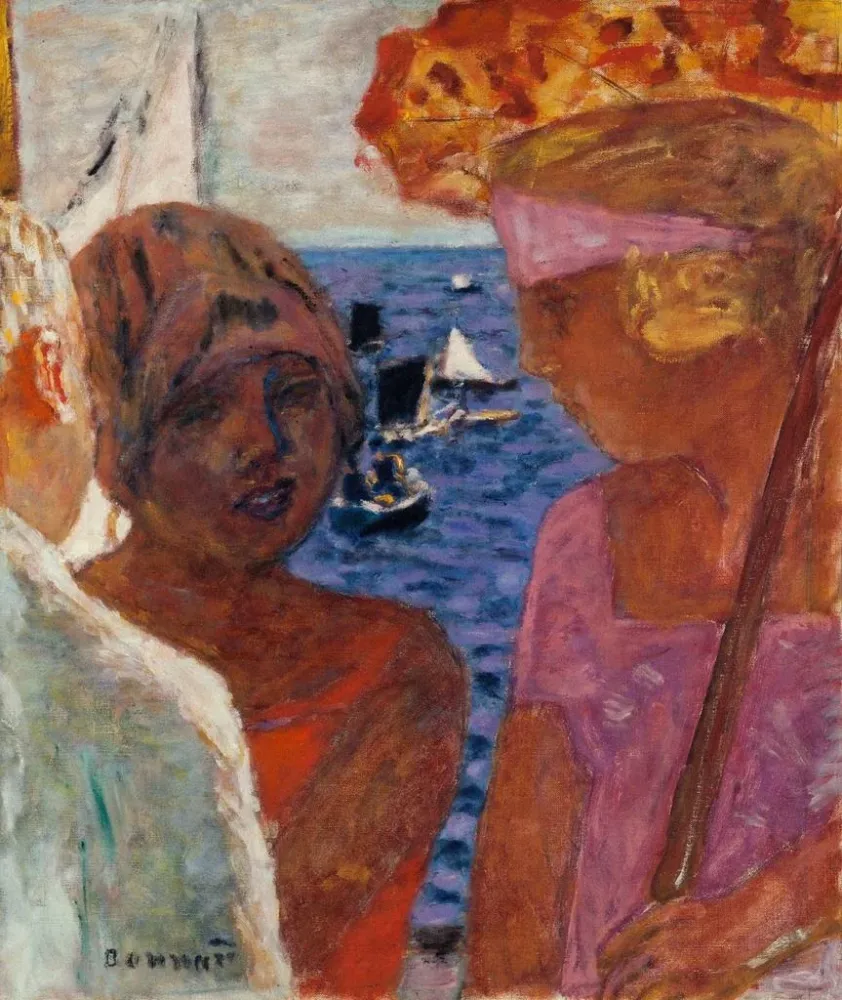 Gemälde Gespräch Arcachon - Pierre Bonnard | Kunstdruck