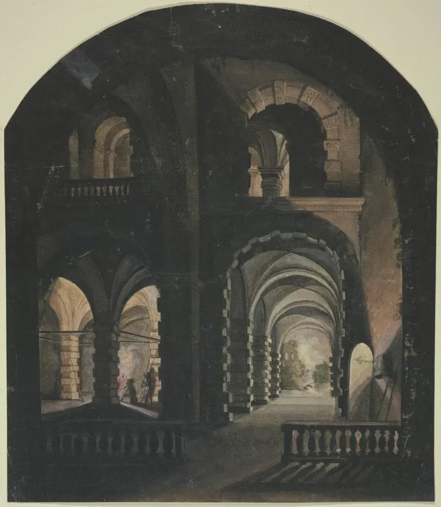 Gemälde Gewölbe bei Fackelbeleuchtung - Abraham van Steenwijck | Kunstdruck