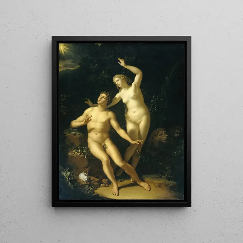 Gemälde Gott hält Adam und Eva verantwortlich - Adriaen van der Werff | Kunstdruck