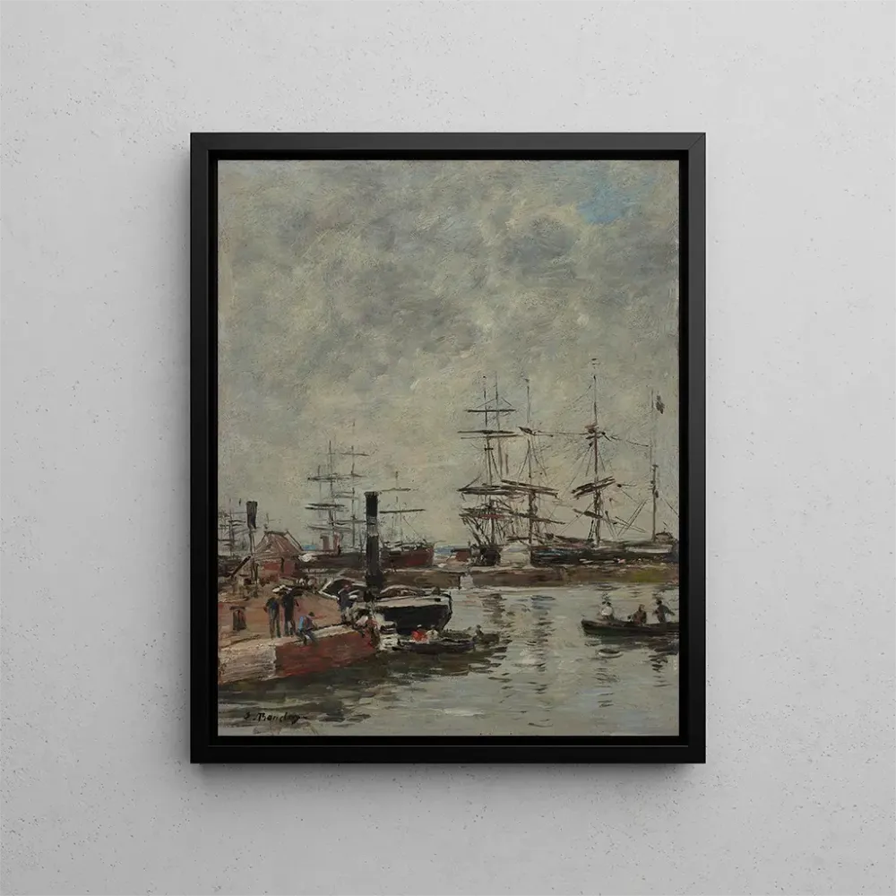 Gemälde Hafen am Kai - Eugène Boudin | Kunstdruck
