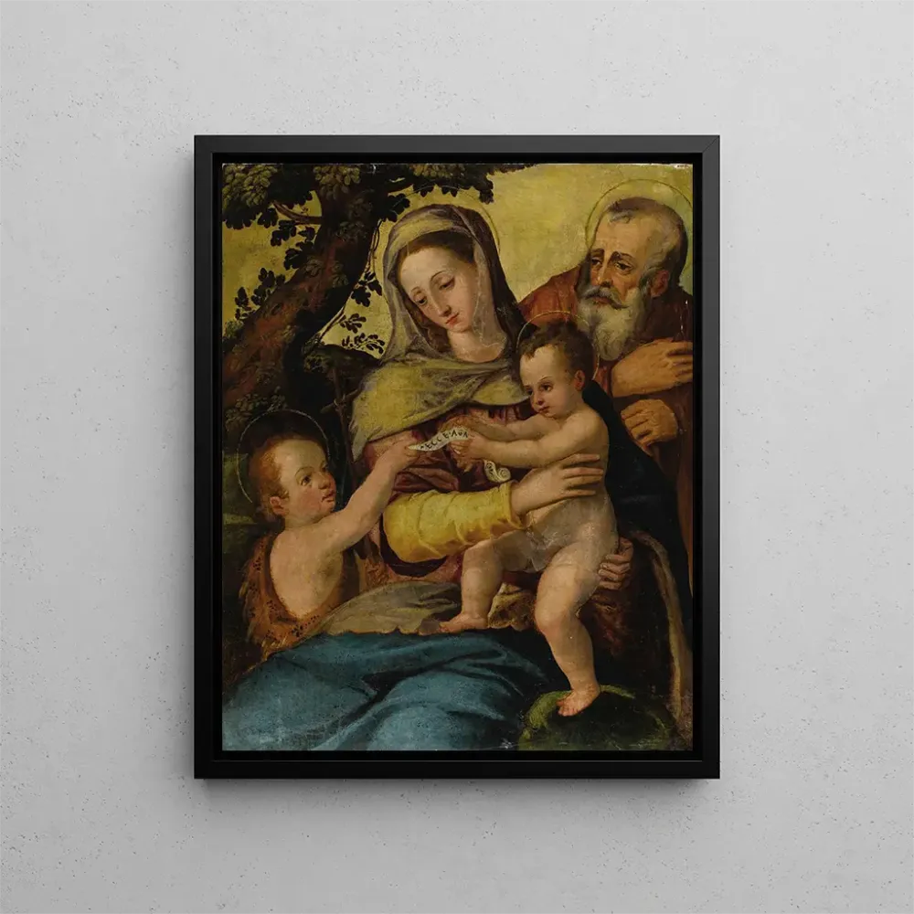 Gemälde Heilige Familie mit Johannes dem Täufer - Nach Agnolo Bronzino | Kunstdruck