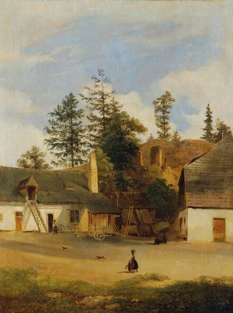 Gemälde Hof - Alexander Trichtl | Kunstdruck