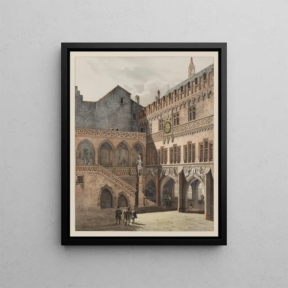 Gemälde Hof des Stadthauses Basel - Constantin Guise | Kunstdruck