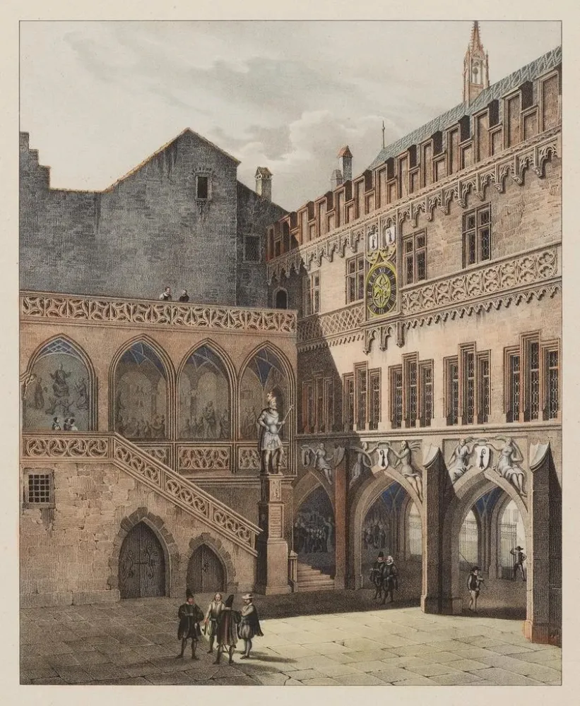 Gemälde Hof des Stadthauses Basel - Constantin Guise | Kunstdruck