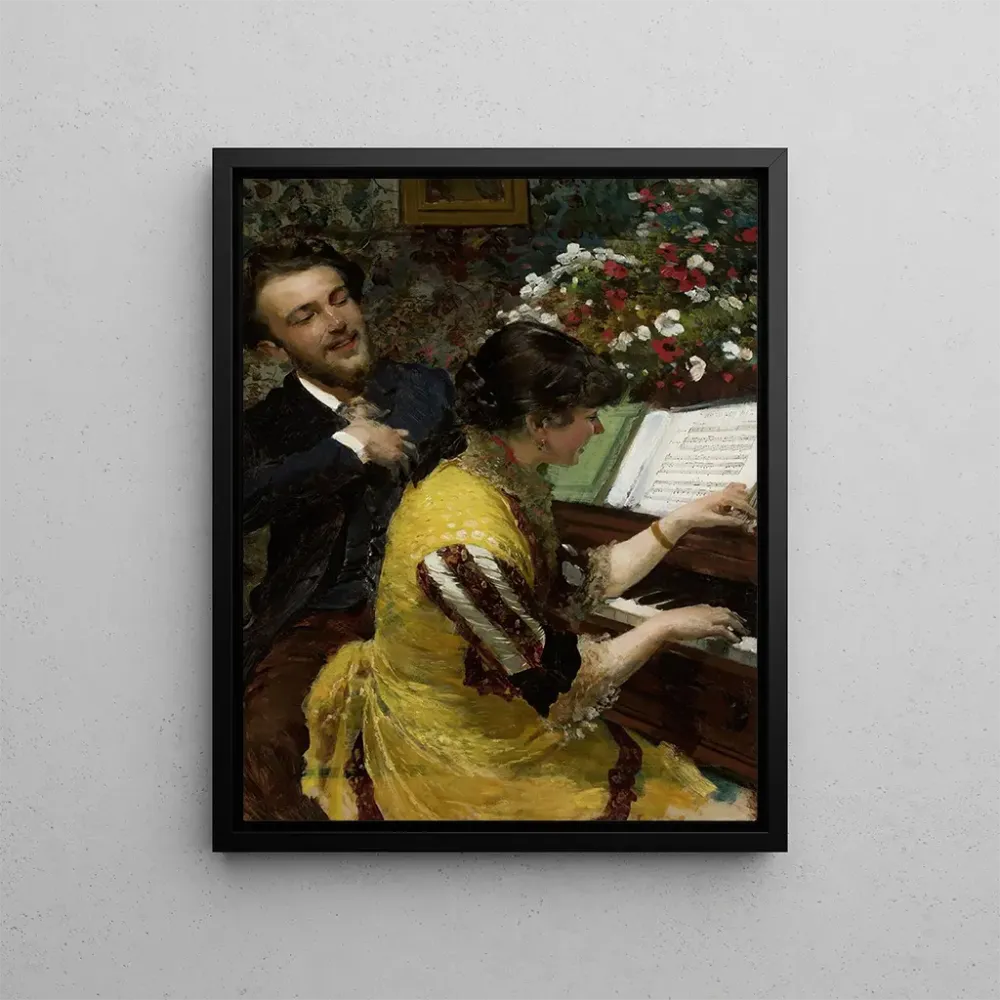 Gemälde Ich sah eine Szene der Nähe des Klaviers - Léon Wyczkowski | Kunstdruck