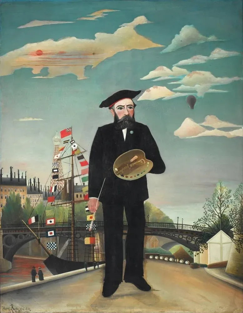 Gemälde Ich selbst, Porträt im Querformat - Henri Rousseau | Kunstdruck