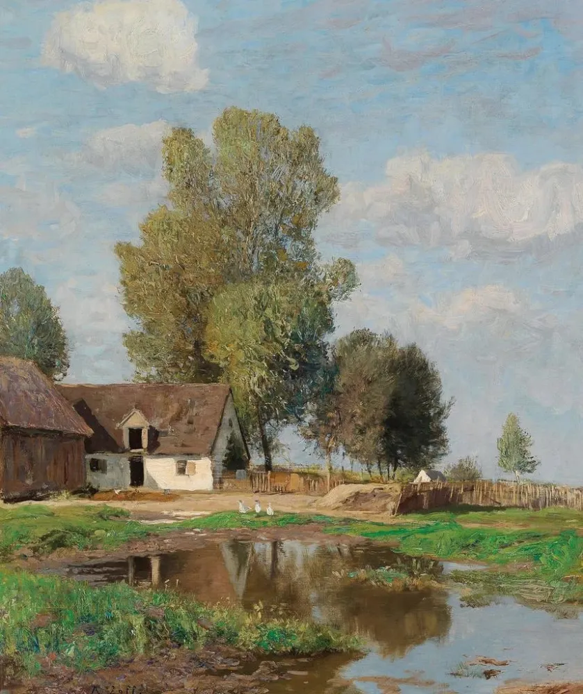 Gemälde Idylle rurale - Alfred Zoff | Kunstdruck