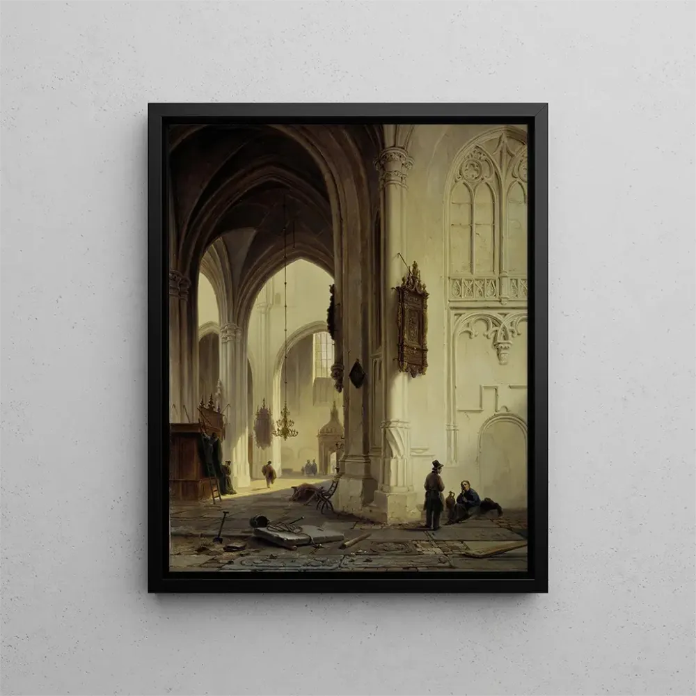 Gemälde Innenansicht der Kirche - Bartholomeus Johannes van Hove | Kunstdruck