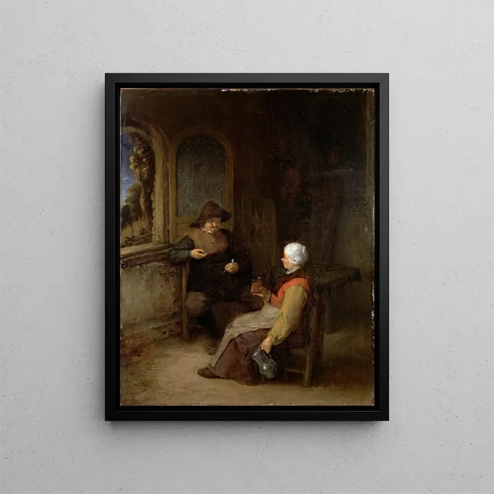 Gemälde Innenansicht eines Chalets - Adriaen van Ostade | Kunstdruck