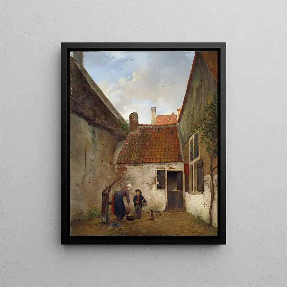 Gemälde Innenhof - Andreas Schelfhout