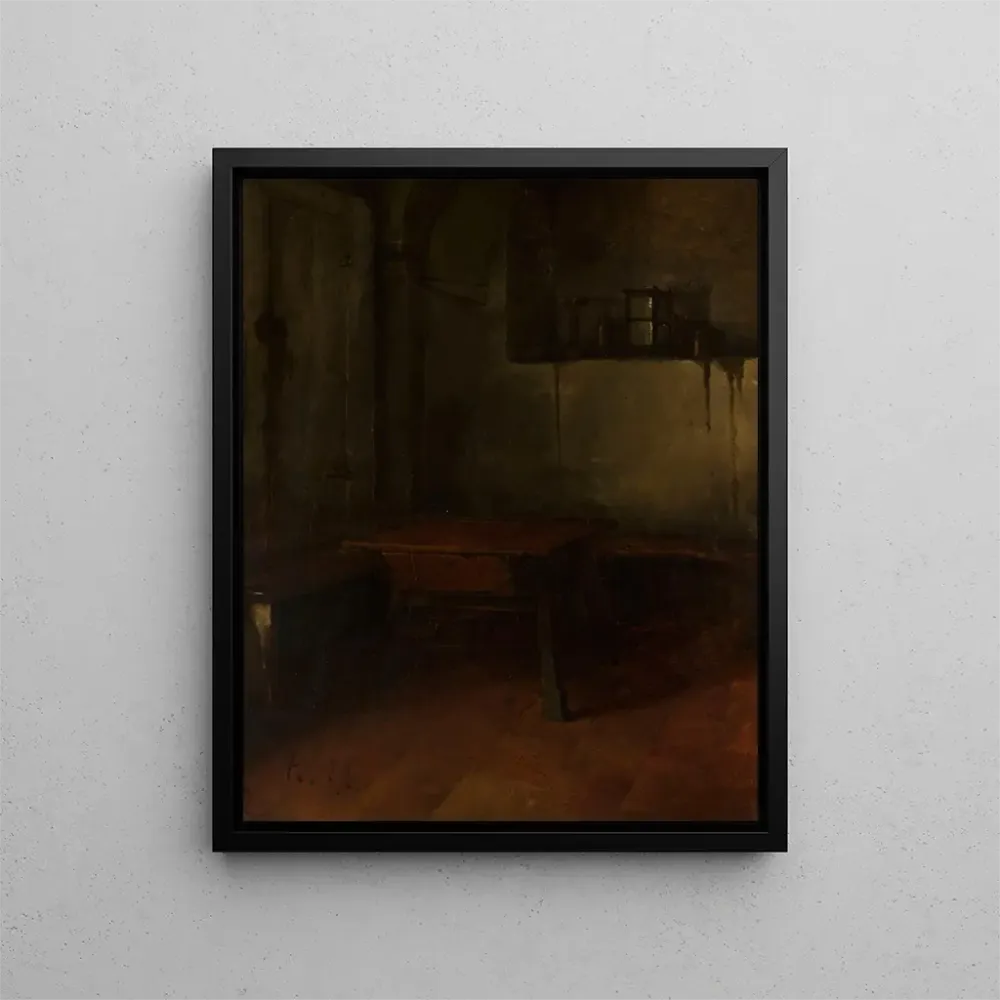 Gemälde Innenraum des Zimmers - Anonym | Kunstdruck