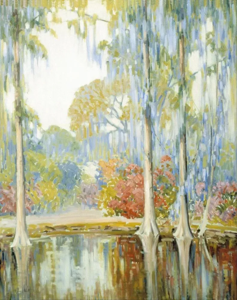 Gemälde Jardins de Magnolia - Alfred Hutty | Kunstdruck
