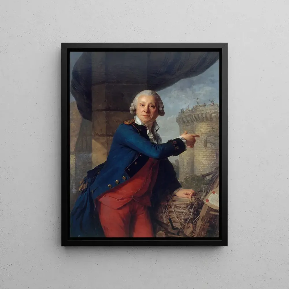 Gemälde Jean-Henri Masers chevalier de Latude 1725-1805 montrant la Bastille - Antoine Vestier | Kunstdruck
