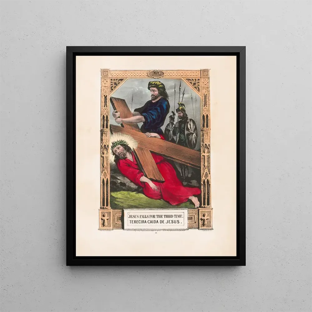 Gemälde Jesus fällt zum dritten Mal - Currier & Ives | Kunstdruck