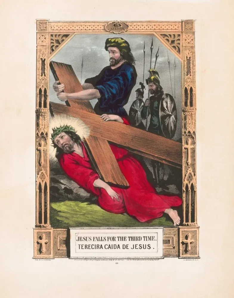 Gemälde Jesus fällt zum dritten Mal - Currier & Ives | Kunstdruck