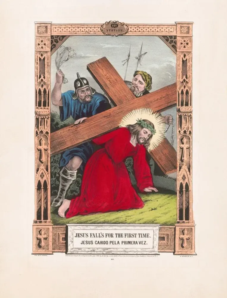 Gemälde Jesus fällt zum ersten Mal - Currier & Ives