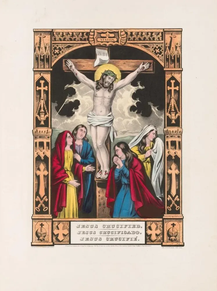 Gemälde Jesus am Kreuz - Currier & Ives | Kunstdruck